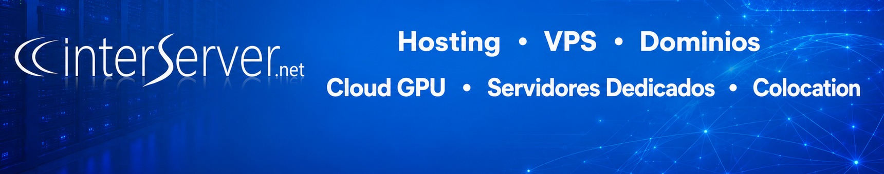 InterServer — Hosting, VPS, dominios, Cloud GPU, servidores dedicados y colocation