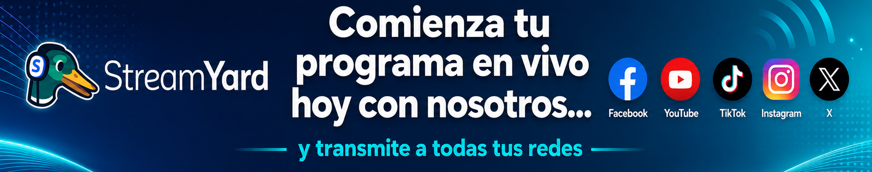 StreamYard — Comienza tu programa en vivo hoy y transmite a todas tus redes